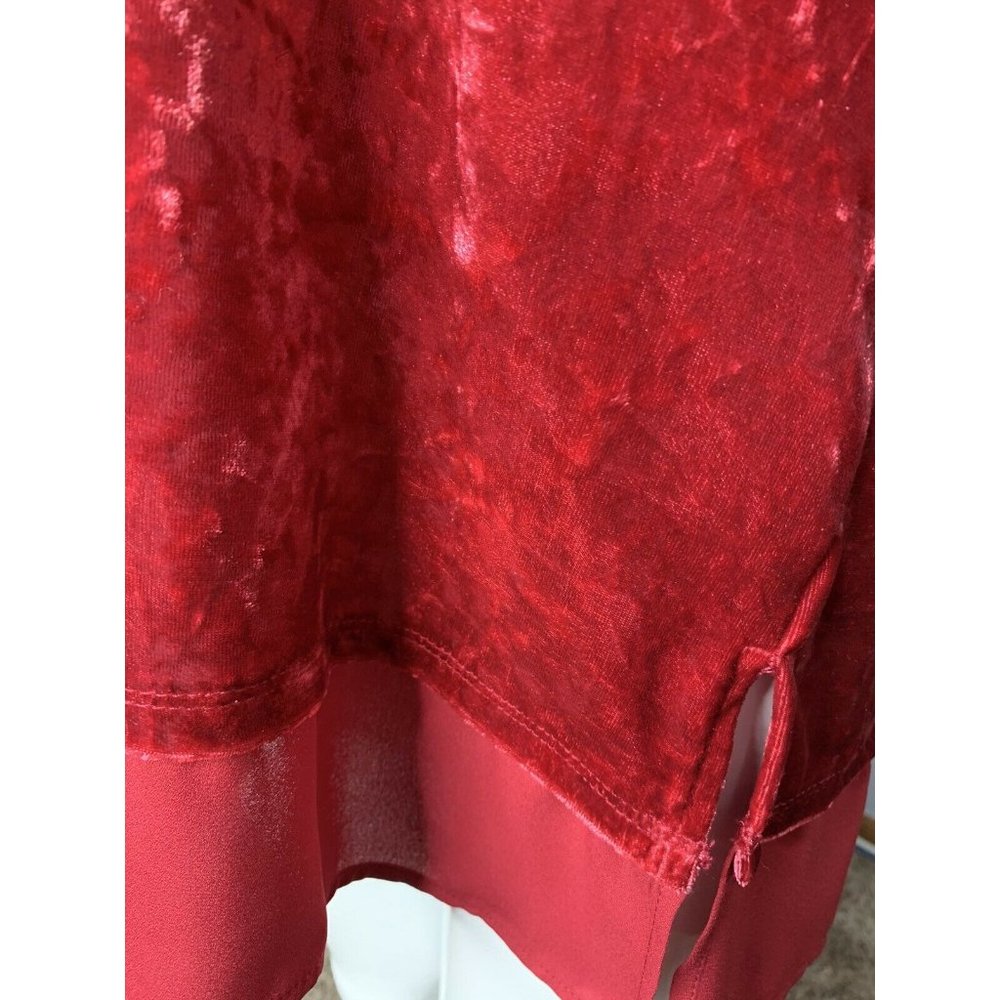 Coldwater Creek Women's S Red Velvet Blouse Shirt - Picture 5 of 5